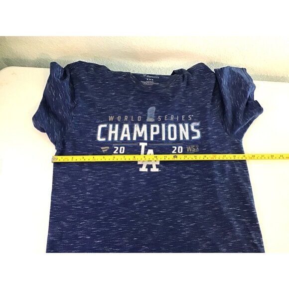 FANATICS- MENS BLUE DODGERS 2020 WORLD CHAMPIONSHIP T-SHIRT SIZE MEDIUM - Picture 5 of 6
